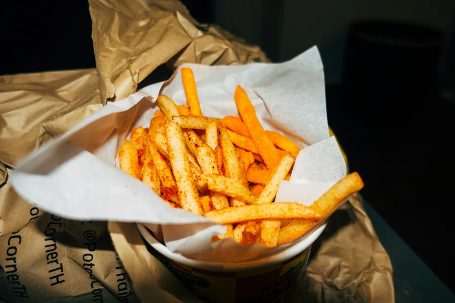 French fries served in paper