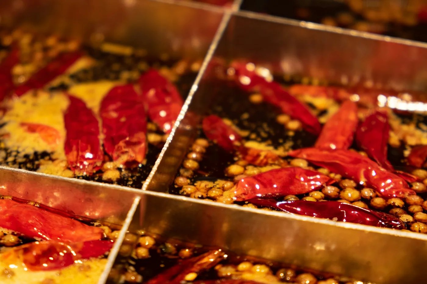 A spicy Chinese dish with dried red chillies