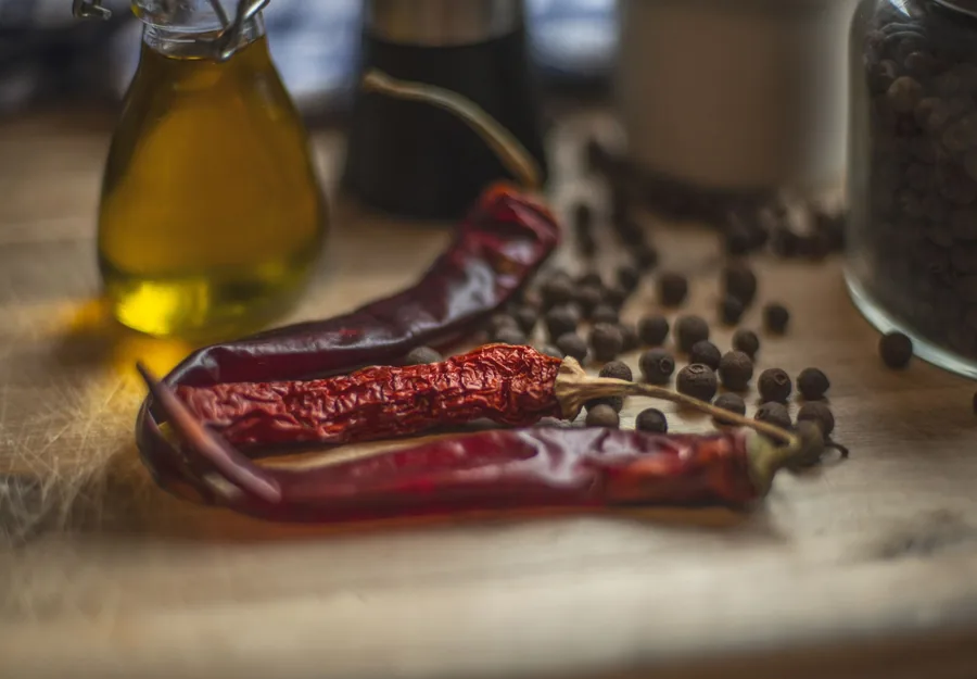 Chilli oil, a common source of heat in Chinese cooking
