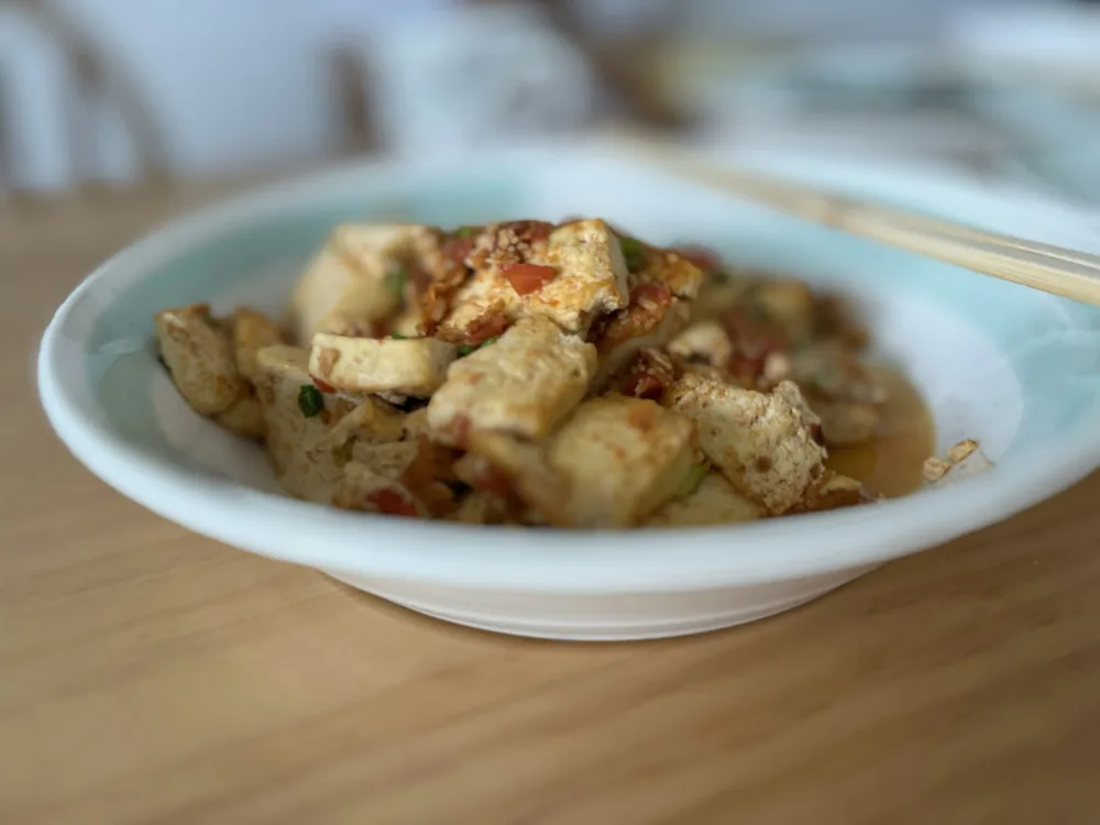 A Ma Po style tofu dish