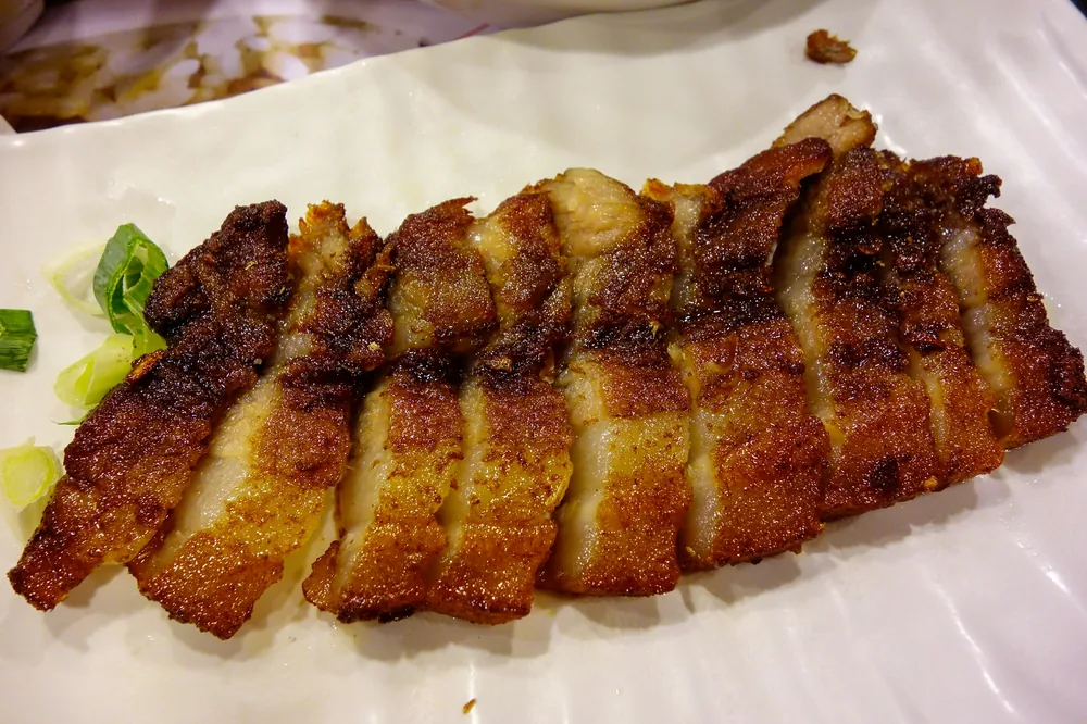 Sliced roast pork of the kind used in Chinese pork dishes