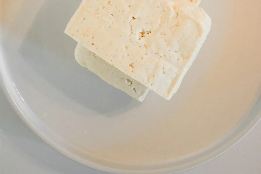 Cubes of tofu, used in several Chinese soups and dishes