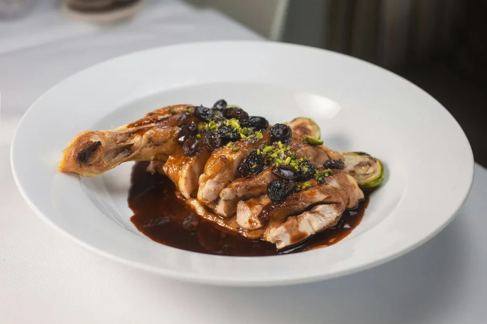 Chicken with peppers in a black bean sauce
