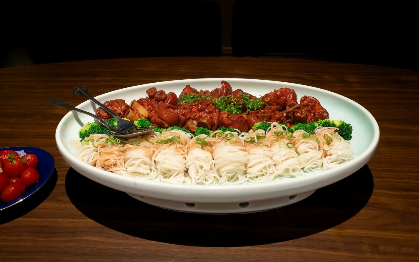 A combination dish with several proteins on one platter