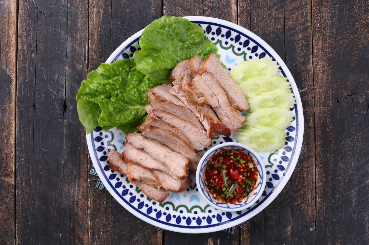 Chinese barbecue pork sliced and glazed