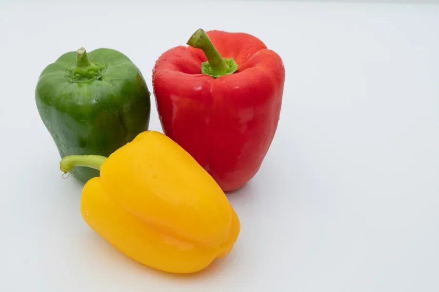 Pineapple and bell peppers, common in sweet and sour dishes
