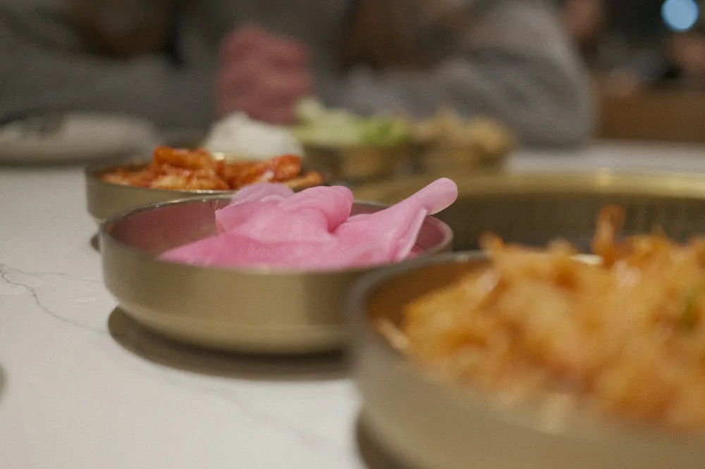Takeout containers opened and ready to eat