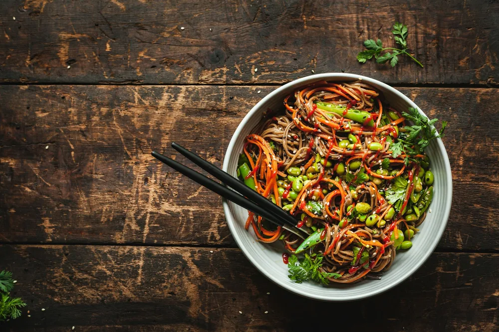 Noodles stir fried with beef