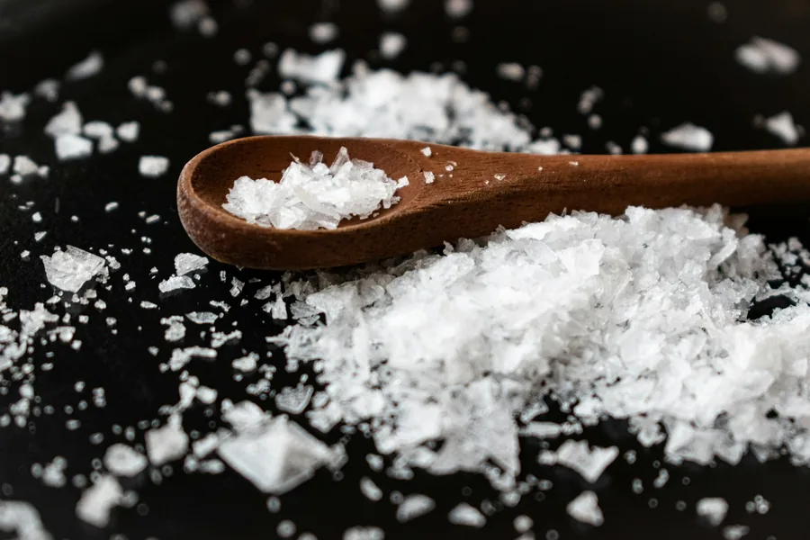 Coarse salt in a small dish
