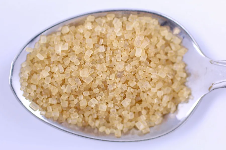 Brown sugar on a spoon