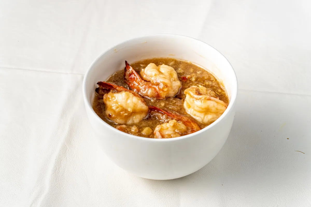 Shrimp served in a bowl with chilli