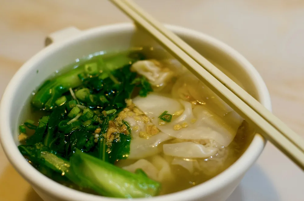 Bowl of wonton soup